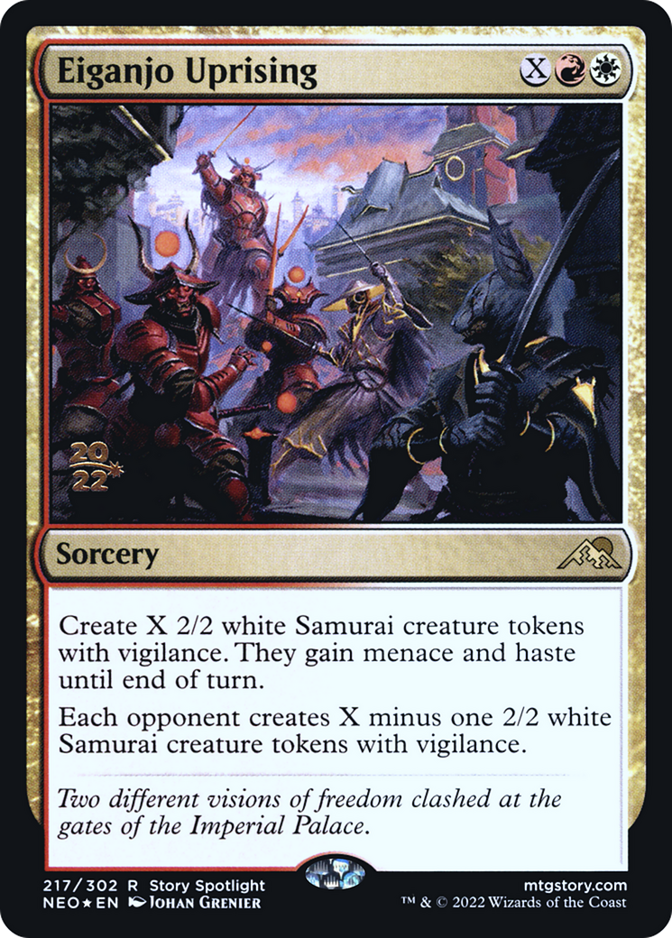 Eiganjo Uprising [Kamigawa: Neon Dynasty Prerelease Promos] | Silver Goblin