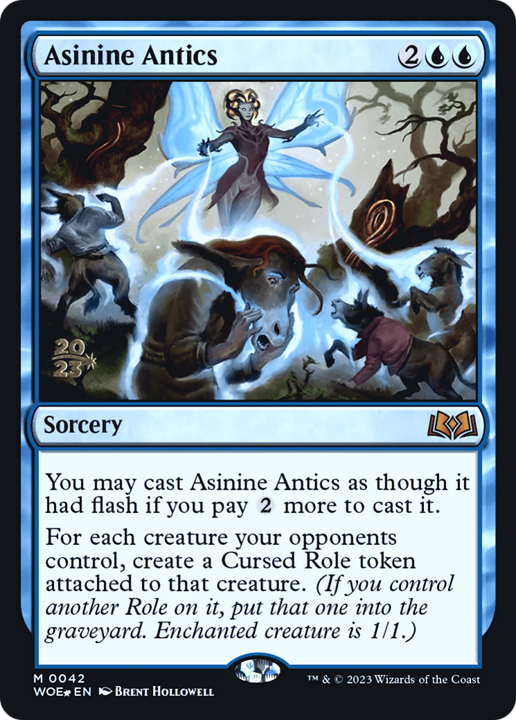 Asinine Antics [Wilds of Eldraine Prerelease Promos] | Silver Goblin