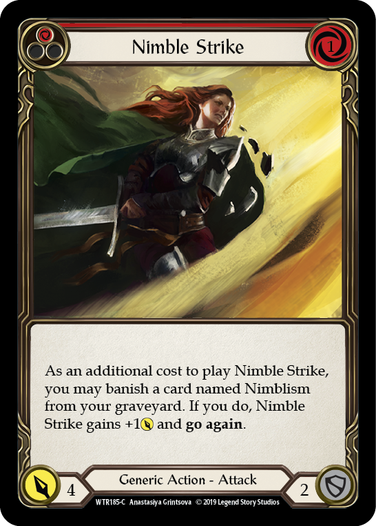 Nimble Strike (Red) 1st Edition  (WTR185) - Welcome to Rathe | Silver Goblin