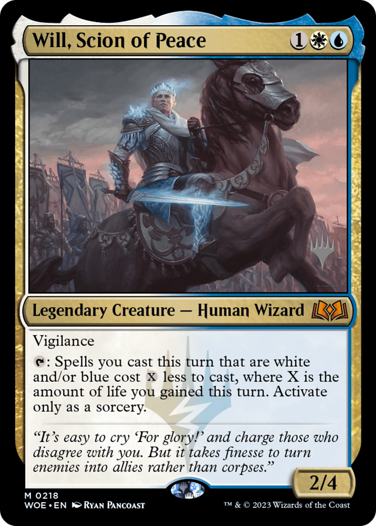 Will, Scion of Peace (Promo Pack) [Wilds of Eldraine Promos] | Silver Goblin