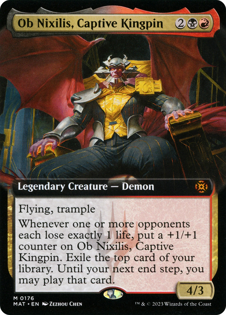 Ob Nixilis, Captive Kingpin (Extended Art) [March of the Machine: The Aftermath] Foil