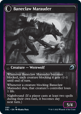 Baneblade Scoundrel // Baneclaw Marauder [Innistrad: Double Feature] Foil