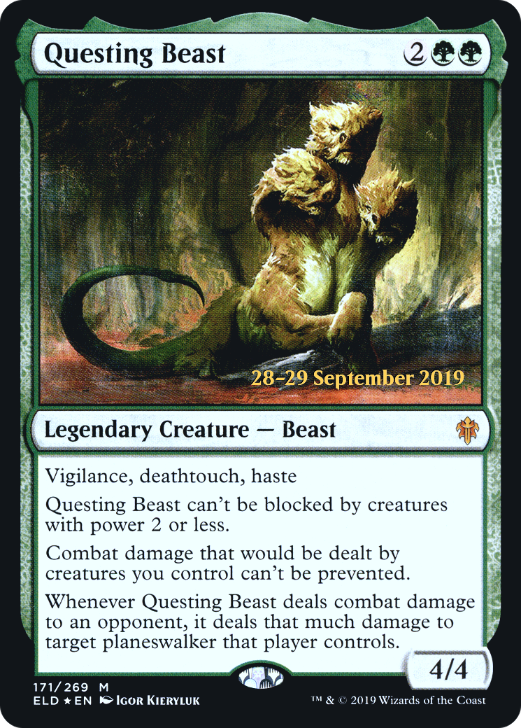 Questing Beast [Throne of Eldraine Prerelease Promos] | Silver Goblin