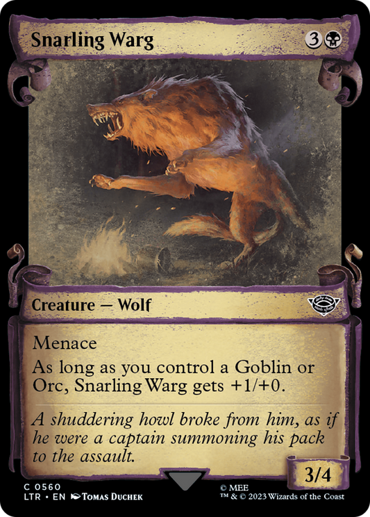 Snarling Warg [The Lord of the Rings: Tales of Middle-Earth Showcase Scrolls] Foil