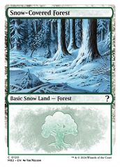 Snow-Covered Forest (White Border) [Mystery Booster 2] | Silver Goblin