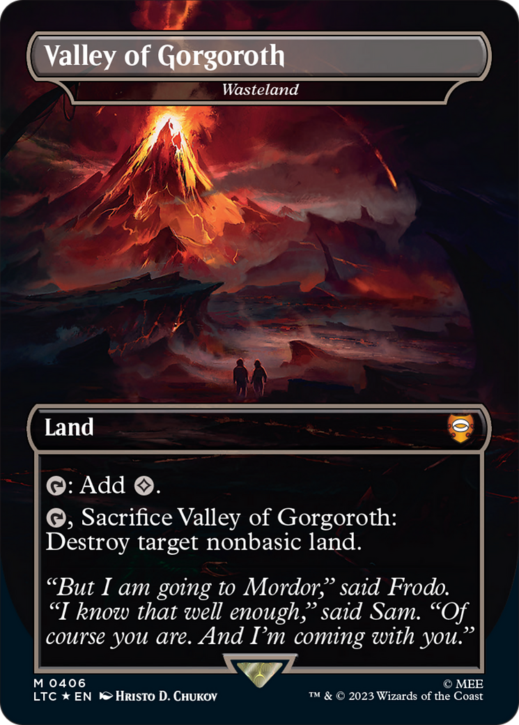 Valley of Gorgoroth - Wasteland (Surge Foil Realms and Relics) [The Lord of the Rings: Tales of Middle-Earth Commander] | Silver Goblin