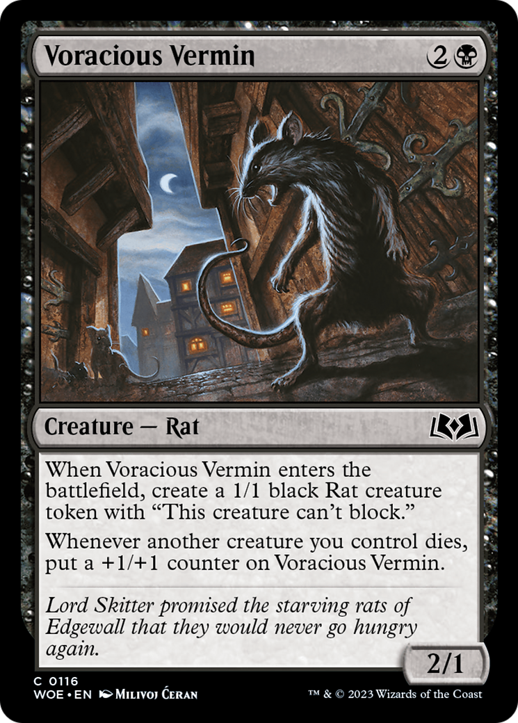 Voracious Vermin [Wilds of Eldraine] Foil