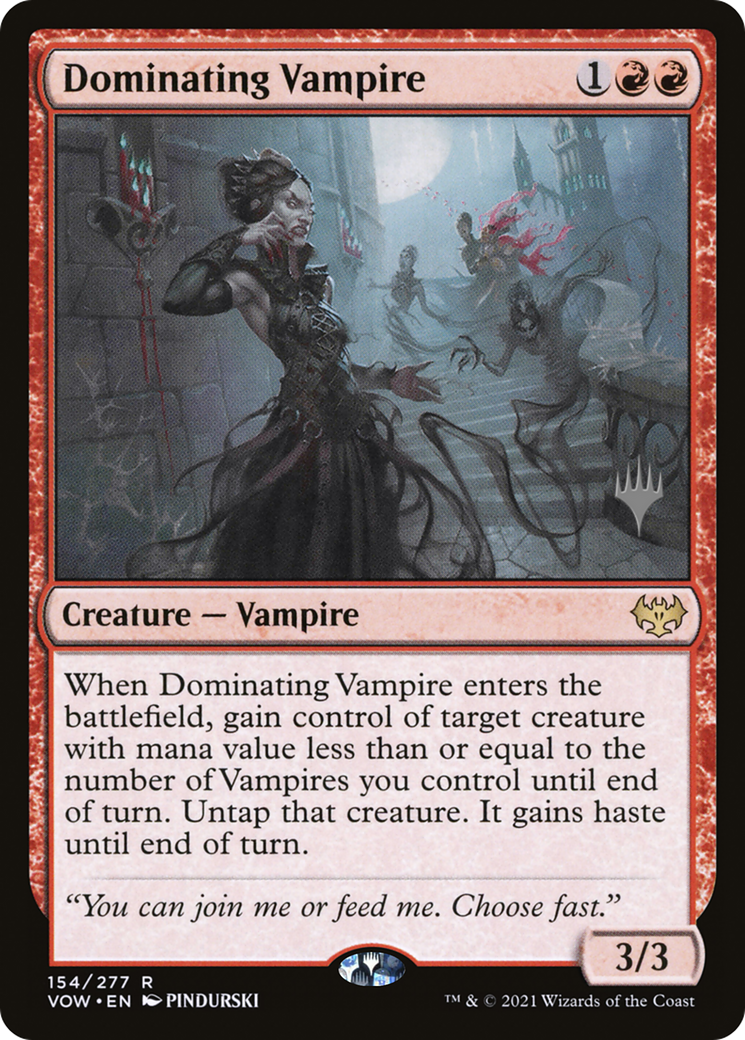 Dominating Vampire (Promo Pack) [Innistrad: Crimson Vow Promos] | Silver Goblin