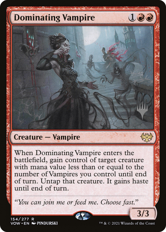 Dominating Vampire (Promo Pack) [Innistrad: Crimson Vow Promos] Foil