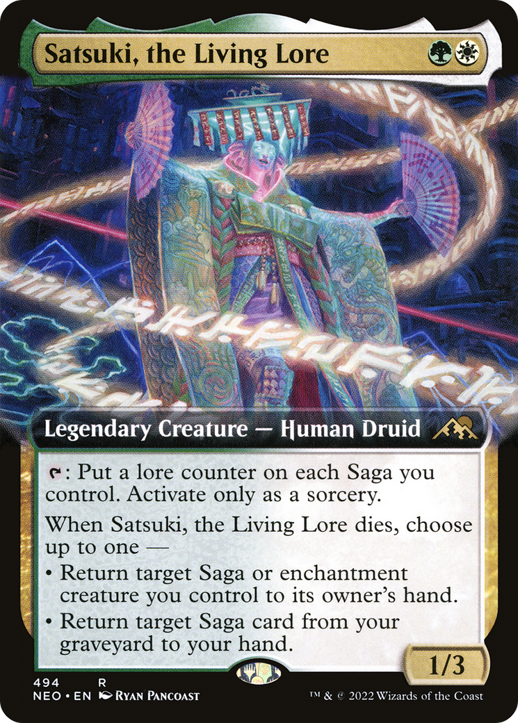 Satsuki, the Living Lore (Extended Art) (494) - Kamigawa: Neon Dynasty