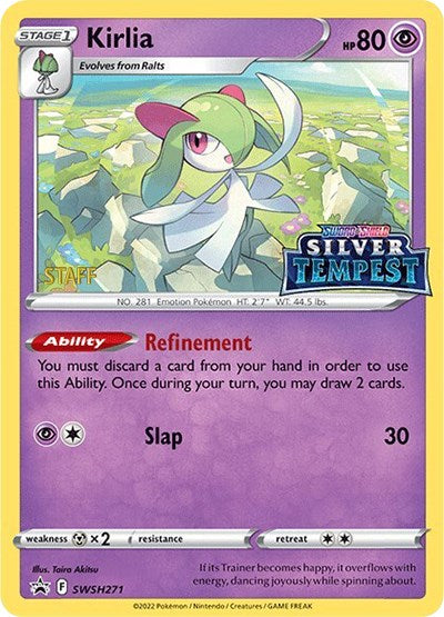 Kirlia (SWSH271) (Prerelease) (Staff) [Sword & Shield: Black Star Promos] | Silver Goblin