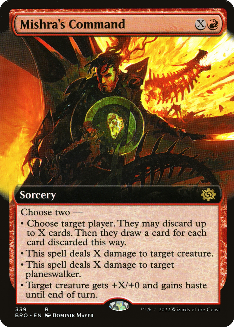 Mishra's Command (Extended Art) [The Brothers' War] Foil