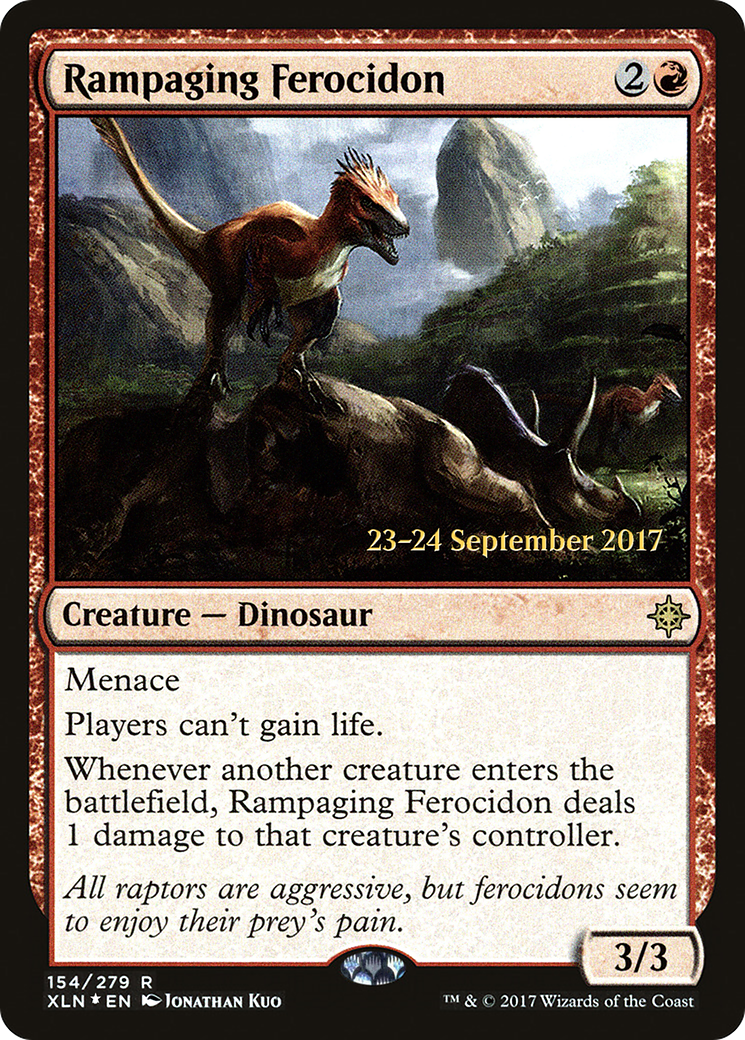 Rampaging Ferocidon [Ixalan Prerelease Promos] | Silver Goblin