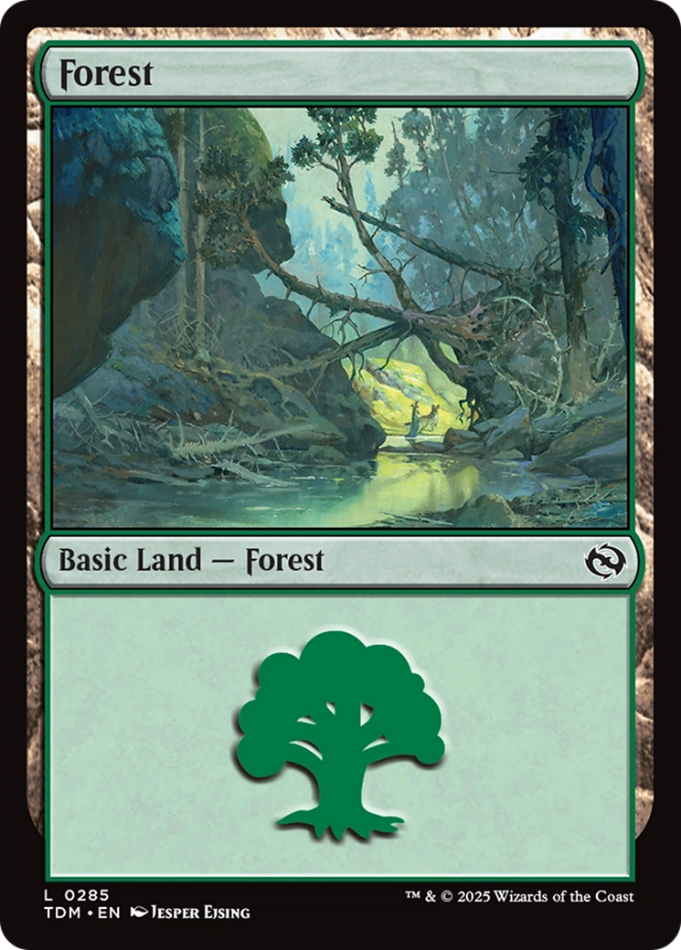 Forest (285) Foil - Tarkir: Dragonstorm