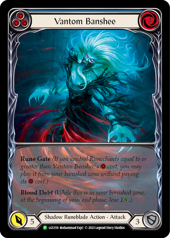 Vantom Banshee (Blue) (Extended Art) [LGS159] (Promo)  Rainbow Foil | Silver Goblin