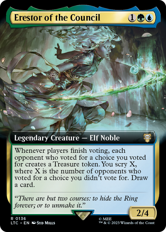 Erestor of the Council (Extended Art) [The Lord of the Rings: Tales of Middle-Earth Commander] Foil
