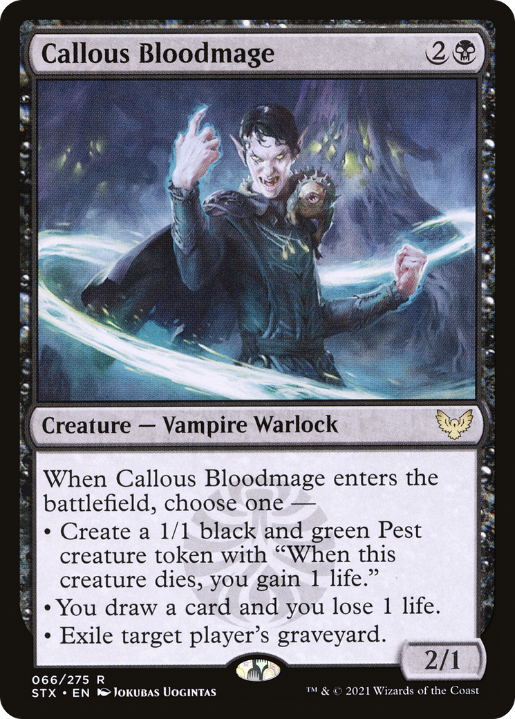Callous Bloodmage [Strixhaven: School of Mages] Foil