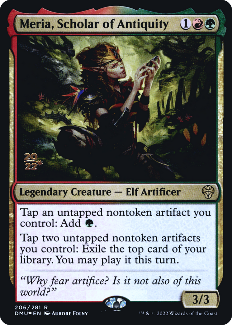 Meria, Scholar of Antiquity [Dominaria United Prerelease Promos] | Silver Goblin