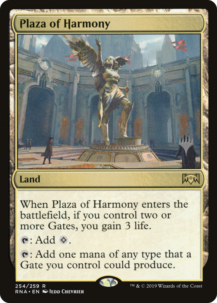 Plaza of Harmony (254p) Foil - Ravnica Allegiance Promos