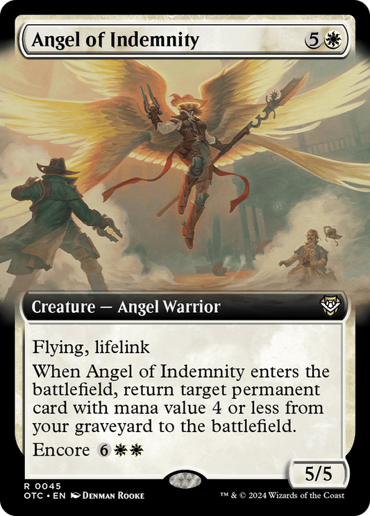 Angel of Indemnity (Extended Art) [Outlaws of Thunder Junction Commander] Foil