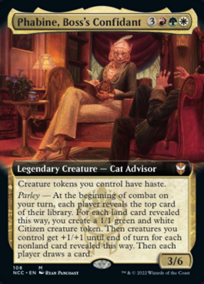 Phabine, Boss's Confidant (Extended Art) [Streets of New Capenna Commander] | Silver Goblin