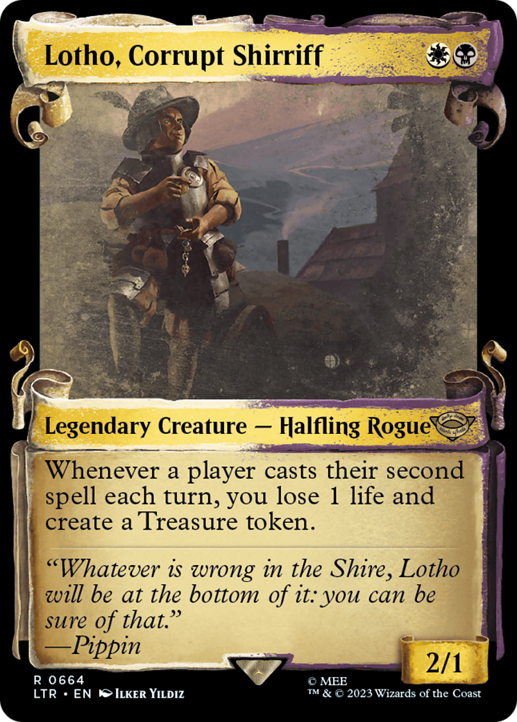 Lotho, Corrupt Shirriff (Showcase) (664) Foil - The Lord of the Rings: Tales of Middle-earth