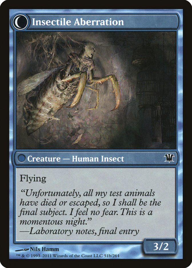 Delver of Secrets // Insectile Aberration [Innistrad] Foil