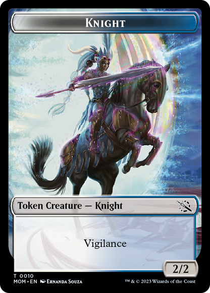 Assassin // Knight (10) Double-Sided Token [March of the Machine Commander Tokens] Foil