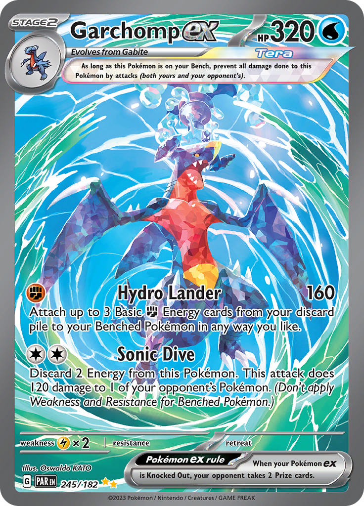 Garchomp ex (245/182) [Scarlet & Violet: Paradox Rift] | Silver Goblin