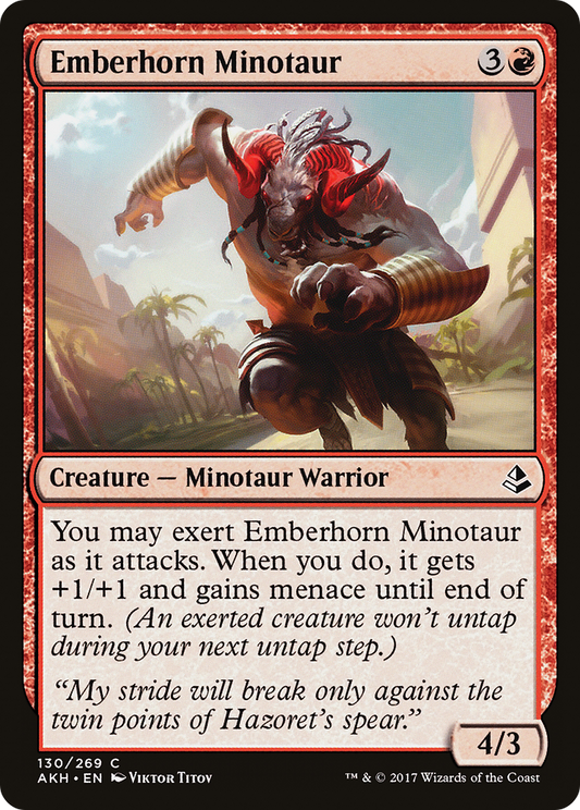 Emberhorn Minotaur [Amonkhet] Foil