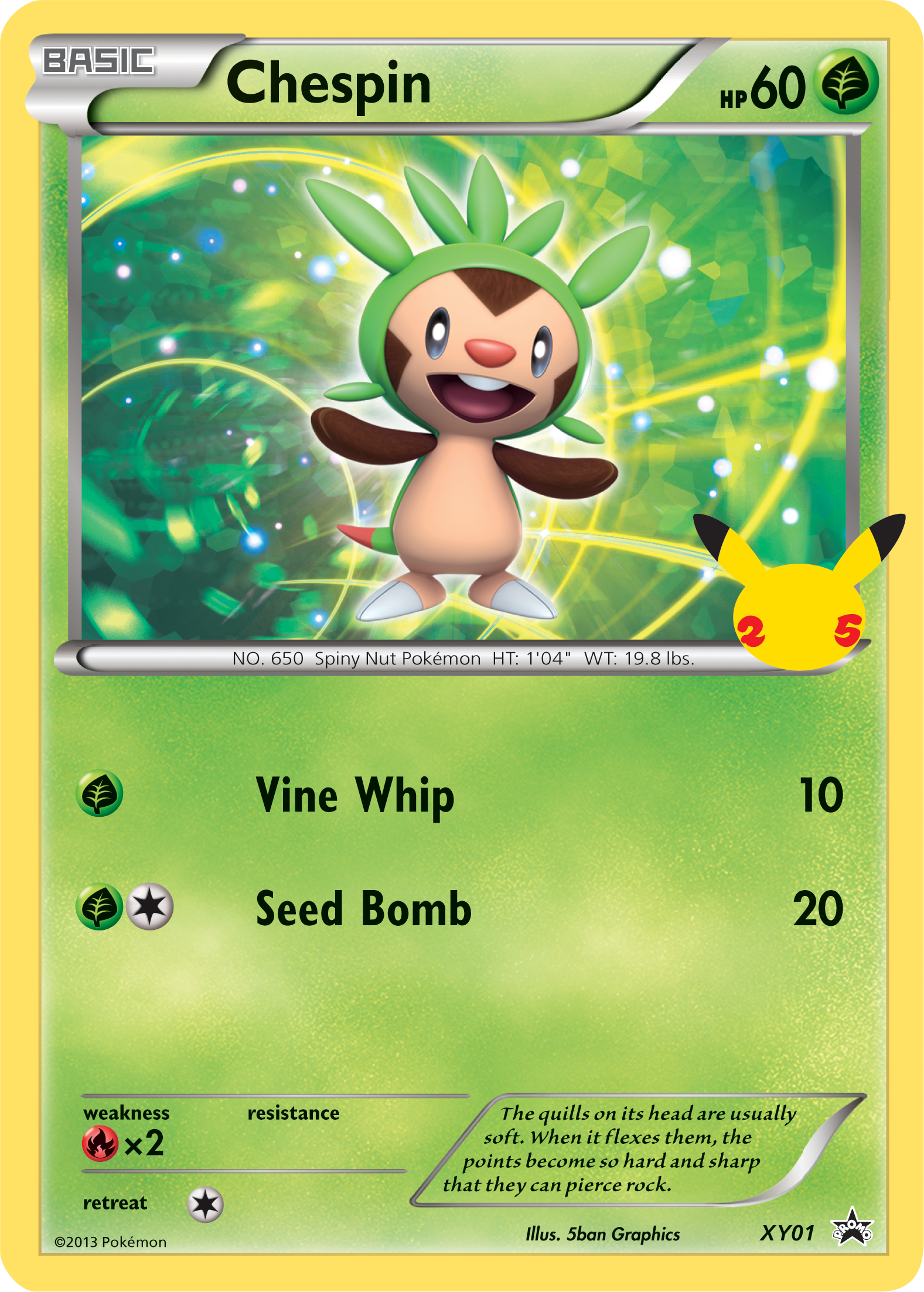 Chespin (XY01) (Jumbo Card) [First Partner Pack] | Silver Goblin