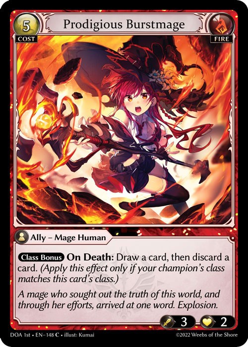 Prodigious Burstmage (148) [Dawn of Ashes: 1st Edition] Foil