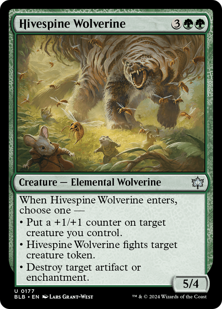 Hivespine Wolverine [Bloomburrow] Foil
