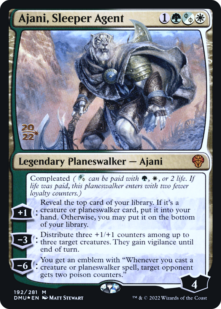 Ajani, Sleeper Agent [Dominaria United Prerelease Promos] | Silver Goblin