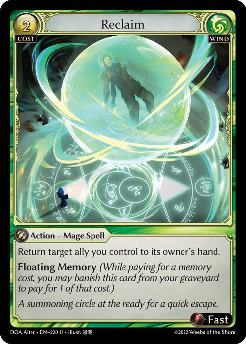 Reclaim (220) [Dawn of Ashes: Alter Edition] Foil