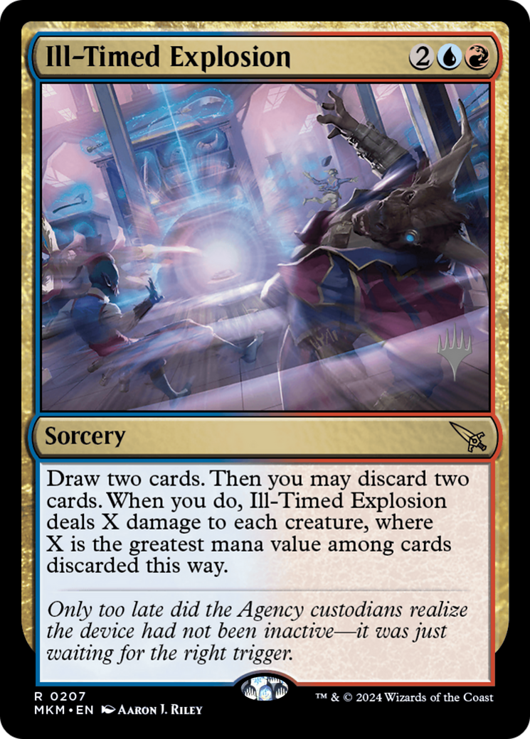 Ill-Timed Explosion (Promo Pack) [Murders at Karlov Manor Promos] Foil