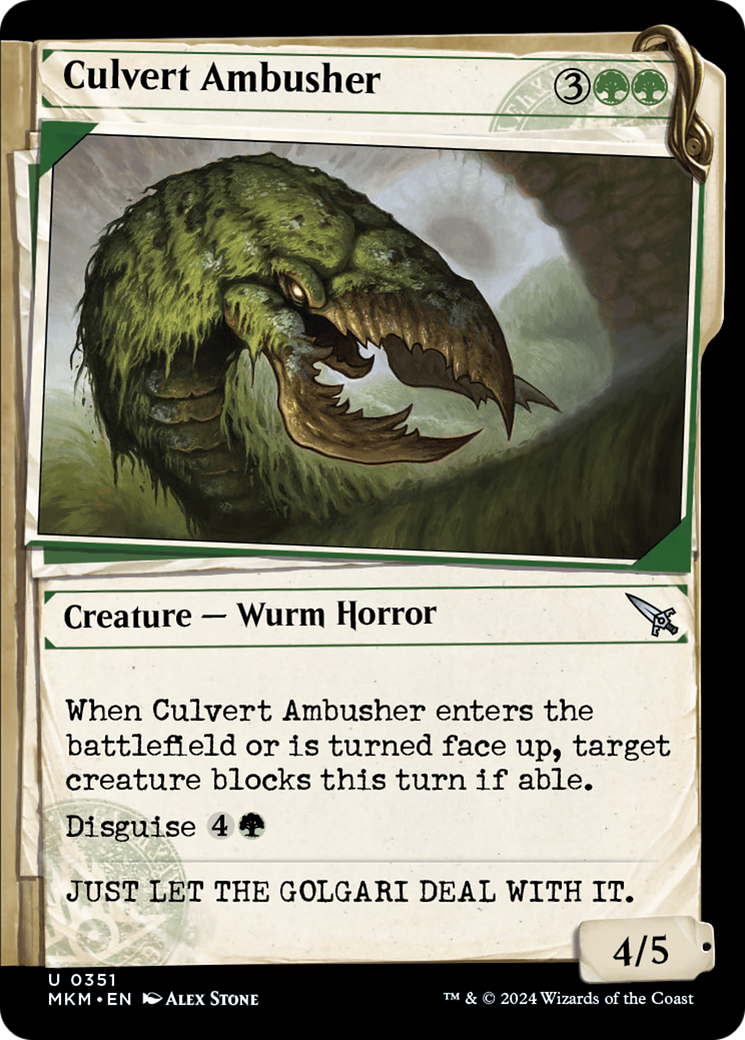 Culvert Ambusher: (Showcase) (351)