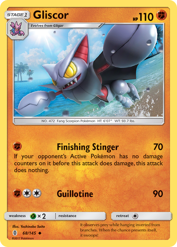 Gliscor (68/145) [Sun & Moon: Guardians Rising] | Silver Goblin