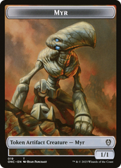 Myr // Thopter Double-Sided Token [Phyrexia: All Will Be One Commander Tokens] | Silver Goblin