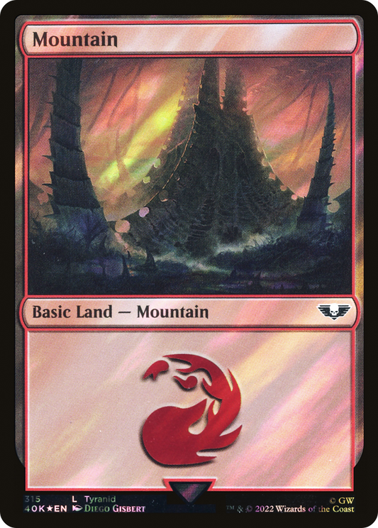 Mountain (315) (Surge Foil) [Warhammer 40,000]