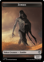 Zombie // Ox Warrior Double-Sided Token [Outlaws of Thunder Junction Commander Tokens] | Silver Goblin