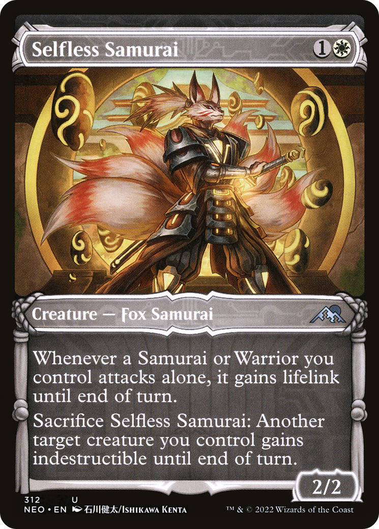 Selfless Samurai (Showcase) (312) Foil - Kamigawa: Neon Dynasty