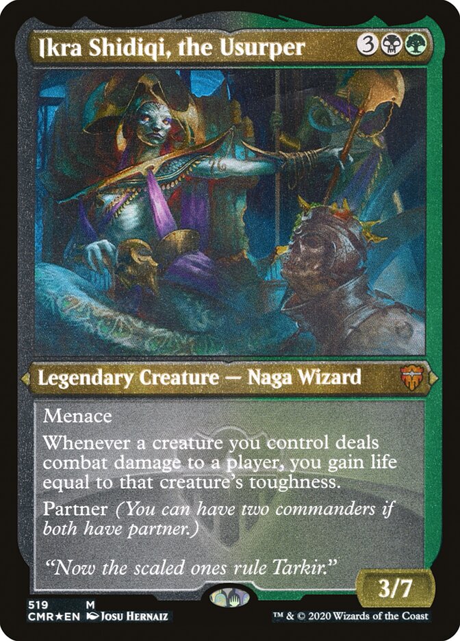 Ikra Shidiqi, the Usurper (Etched) [Commander Legends] | Silver Goblin