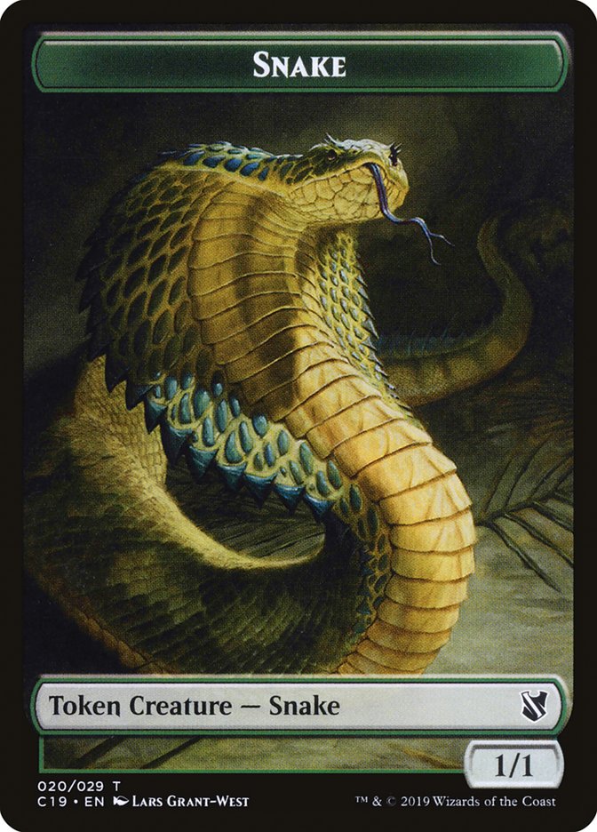 Snake Token [Commander 2019 Tokens] | Silver Goblin