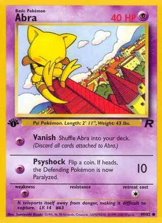 Abra (49) 1st Edition - Team Rocket