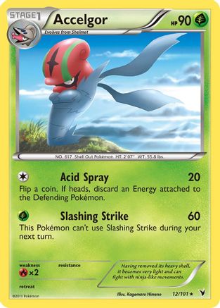 Accelgor (12/101) [Black & White: Noble Victories] Reverse Holofoil