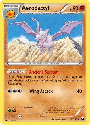 Aerodactyl (53/108) [Black & White: Dark Explorers] Reverse Holofoil