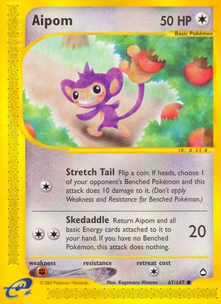 Aipom (67/147) [Aquapolis] Reverse Holofoil