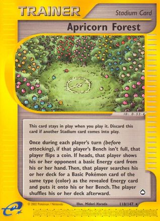 Apricorn Forest (118) Reverse Holofoil - Aquapolis