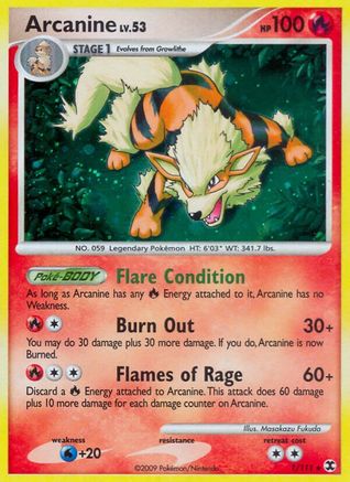 Arcanine (1) Reverse Holofoil - Rising Rivals